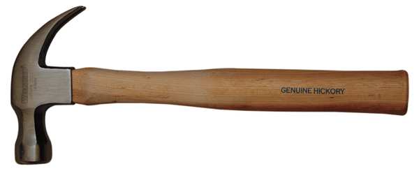 Curved-Claw Hammer, Hickory, 13 Oz