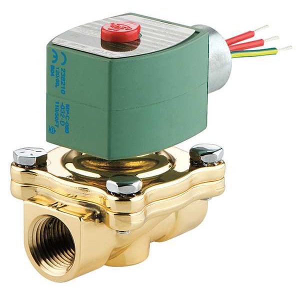 24V DC Stainless Steel Solenoid Valve, Normally Closed, 3/8 in Pipe Size