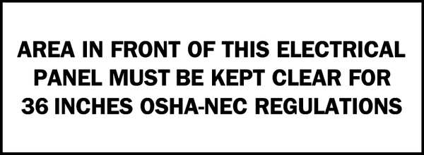 Electrical Hazard Sign, 122657