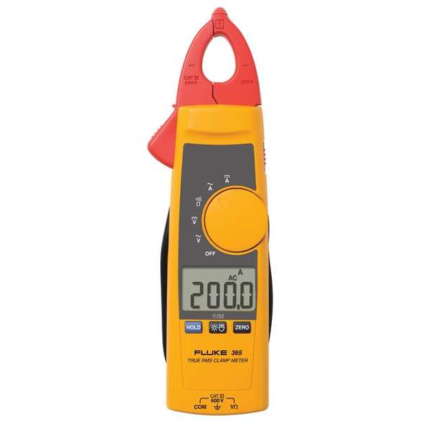 Clamp Meter, Backlit LCD, 200 A, 0.7 in (18 mm) Jaw Capacity