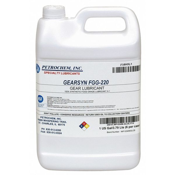 1 gal Gear Oil Can 220 ISO Viscosity, 90 SAE, Bright and Clear