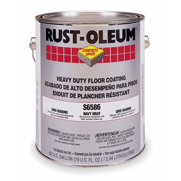 1 gal Floor Coating, High Gloss Finish, Navy Gray, Solvent Base