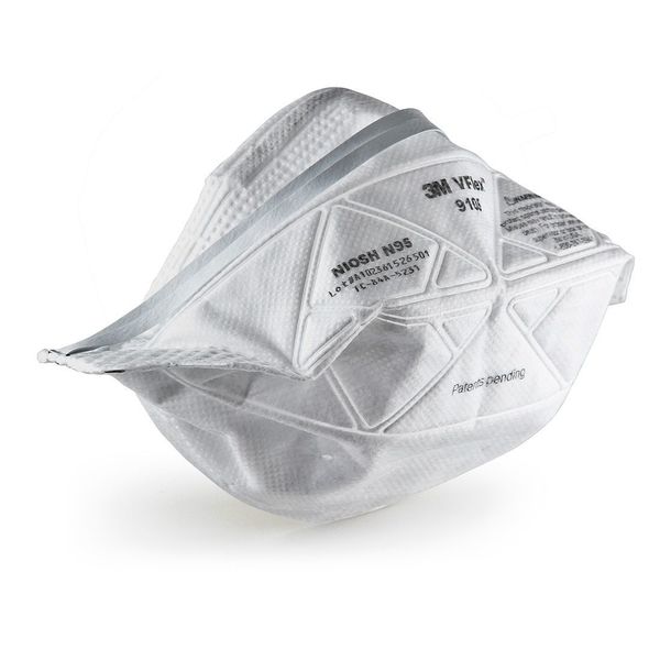 N95 Disposable Respirator, Universal, White, PK50
