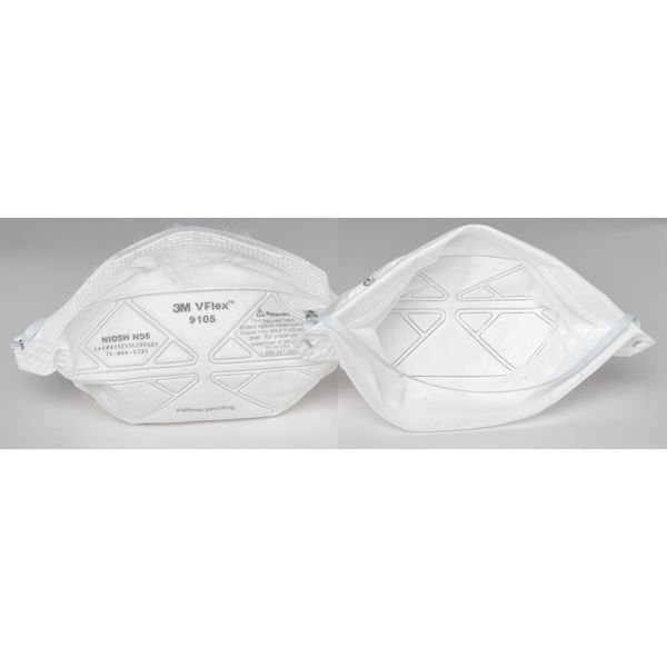 N95 Disposable Respirator, Universal, White, PK50