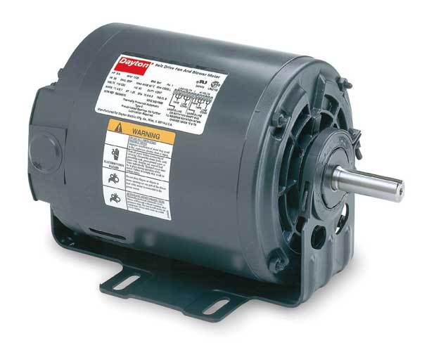 Split-Phase Belt Drive Motor, 1/3, 1/6 HP, 56Z Frame, 115V AC Voltage, 1,725/1,140 Nameplate RPM