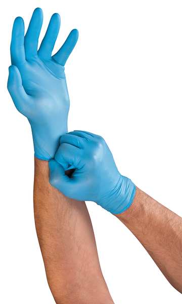 Lightweight Nitrile Disposable Gloves, Nitrile, Powder Free, Blue, XL, 150 PK