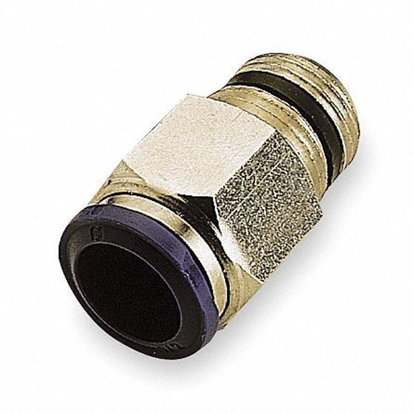 Male Connect, 3/8 In, Tube/MNPT, Brass, PK10, Pipe Size: 1/4 in