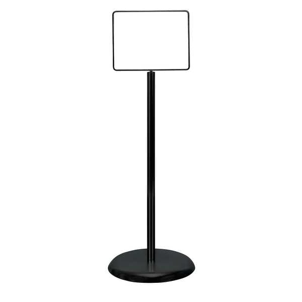 Sign Holder, Pedestal, 14x11, Metal, Black