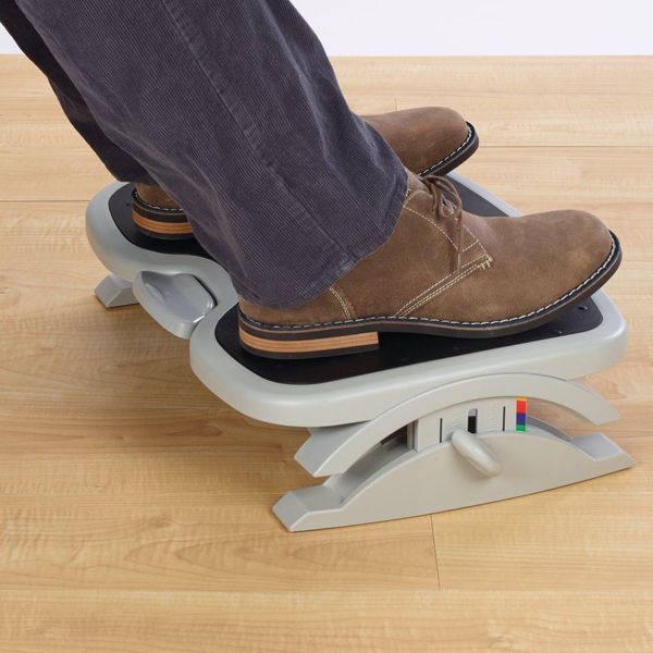 Adjustable Height Footrest, Gray