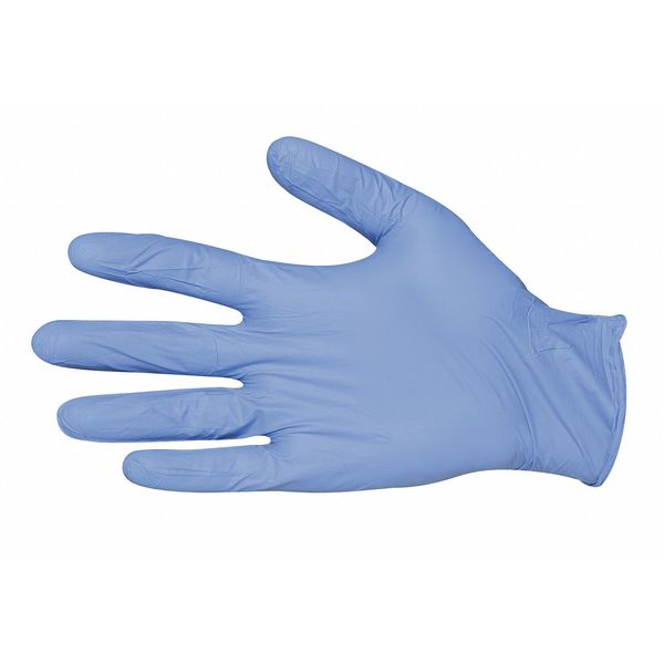 Exam Gloves with Low Dermatitis Potential, Nitrile, Powder Free, Blue, L, 100 PK