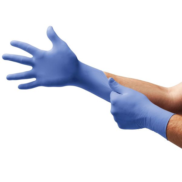 Exam Gloves with Low Dermatitis Potential, Nitrile, Powder Free, Blue, XS, 100 PK