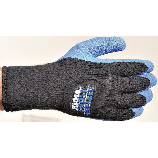 Coated Gloves, M, Black/Blue, PR