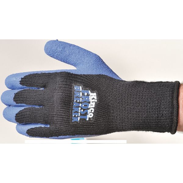 Coated Gloves, L, Black/Blue, PR
