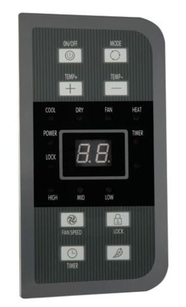 Portable Air Conditioner, 32 5/8 in H x 12 5/8 in W x 19 3/4 in D, 12,000 BtuH Cooling, 120V AC