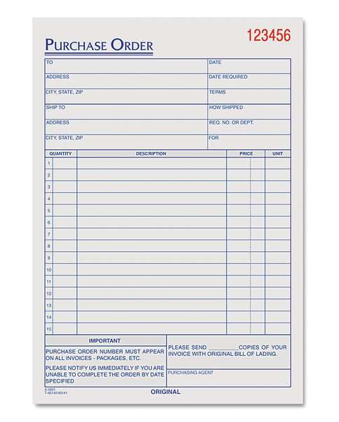 Purchase Order Book, 5-9/16 x 7-15/16