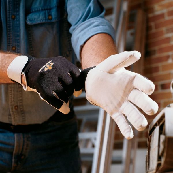 Anti-Vibration Gloves, XL, Black/White, PR