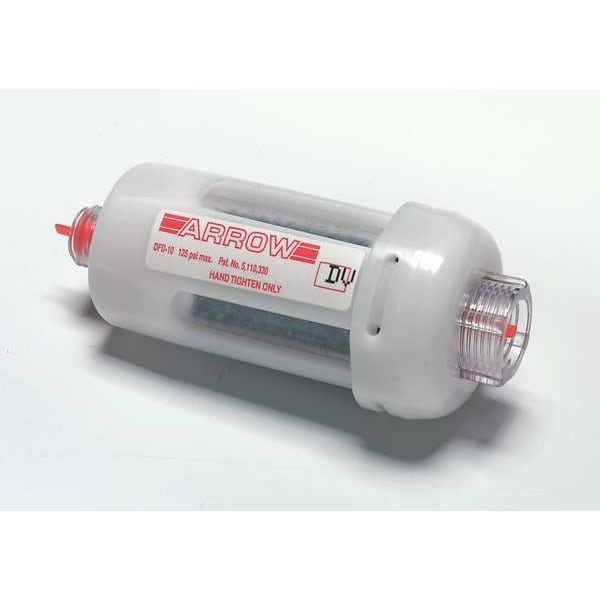 Disposable Air Filter/Dryer, ISO Class 2, 1/4 in NPT, 20 cfm, 130Â°F Max Op Temp, 2 Pack