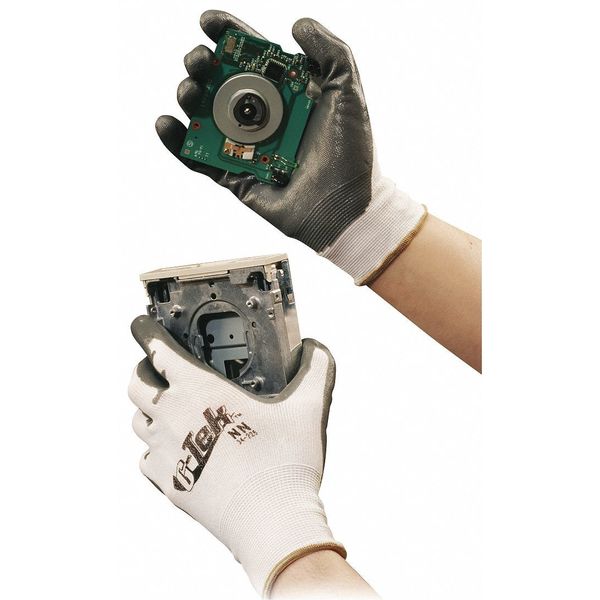 Coated Gloves, XS, Gray/White, PK12