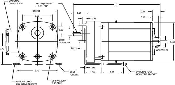 AC Gearmotor, 49.0 in-lb Max. Torque, 63 RPM Nameplate RPM, 115V AC Voltage, 1 Phase