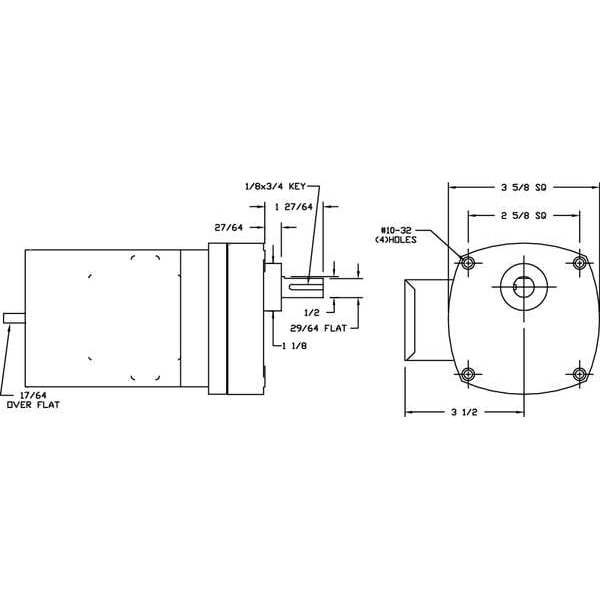 AC Gearmotor, 100.0 in-lb Max. Torque, 2.3 RPM Nameplate RPM, 115V AC Voltage, 1 Phase