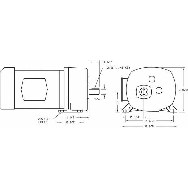 DC Gearmotor, 1,087.0 in-lb Max. Torque, 9 RPM Nameplate RPM, 90V DC Voltage