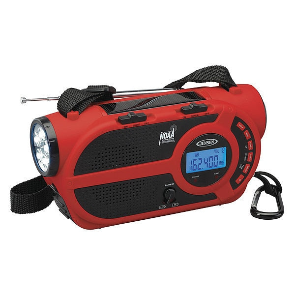 Portable Weather Radio, Color Red