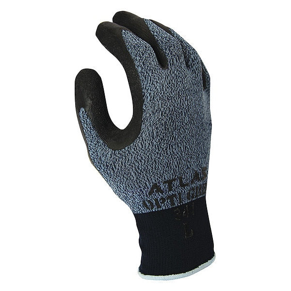 Coated Gloves, Blk/Gr, L, VF, 43YT10, PR