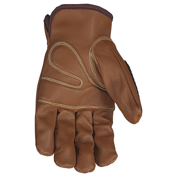 Leather Gloves, Brown, L, PK12