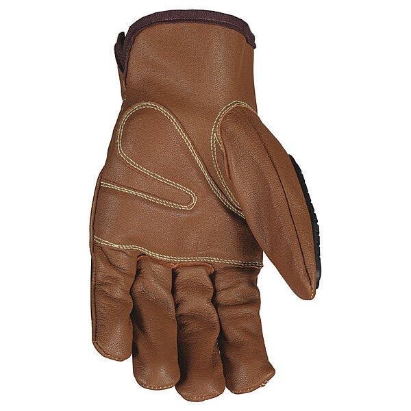 Leather Gloves, Brown, XL, PK12