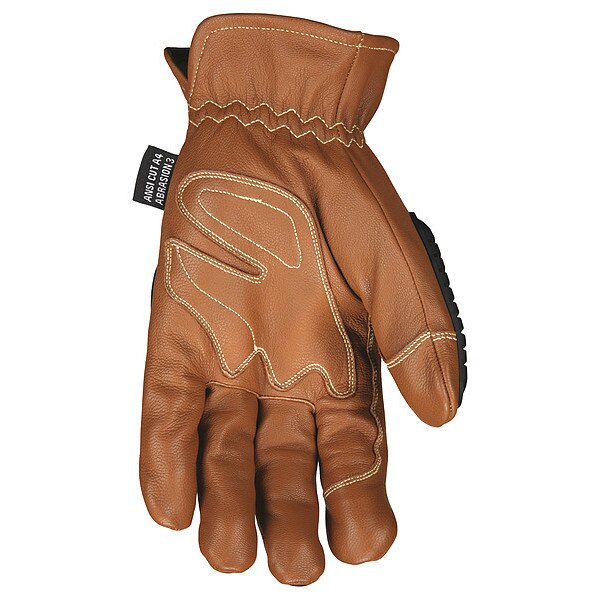 Leather Gloves, Brown, M, PR