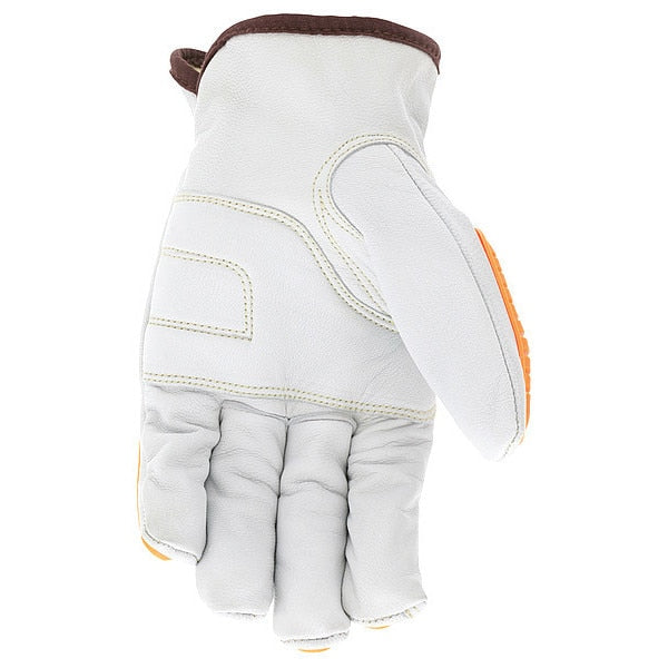 Leather Gloves, White, 2XL, PK12