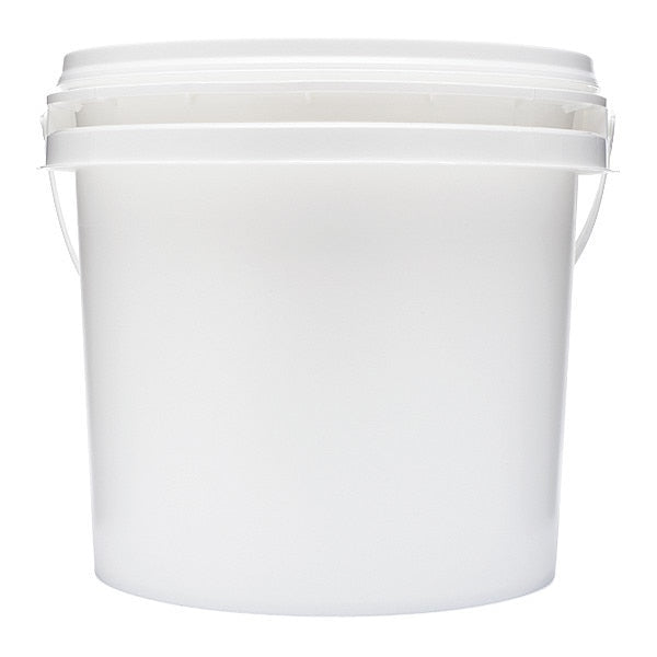 Empty Bucket, White, High Density Polyethylene
