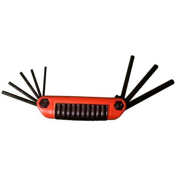 9 Piece SAE Fold-Up Hex Key Set, 25910