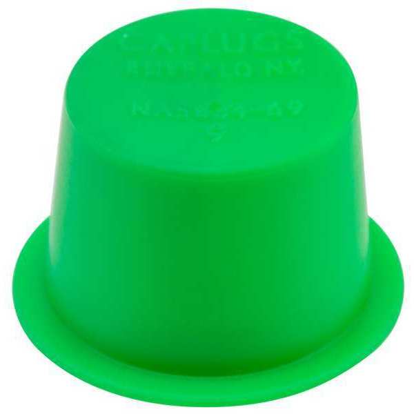 Tapered Cap/Plug, Green, 2500 PK