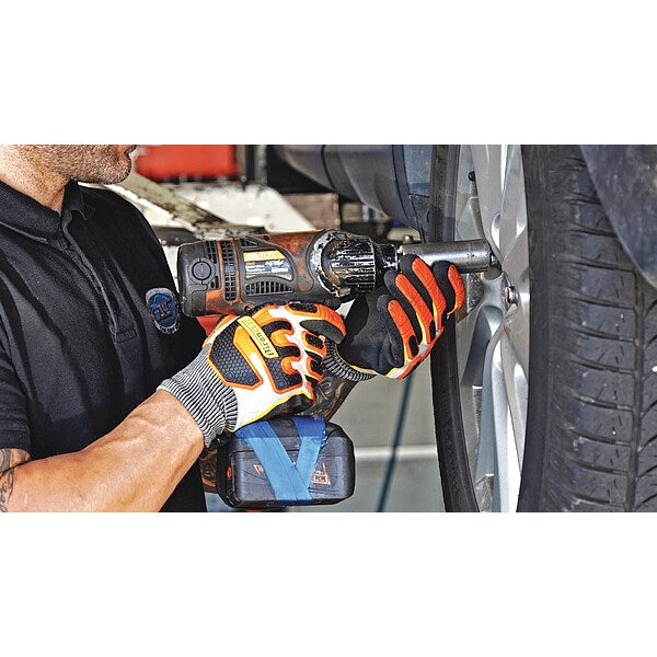 Knit Gloves, Full Finger Coverage, L Sz