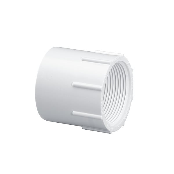 Adapter, 1 in, Schedule 40, White, 450 PSI