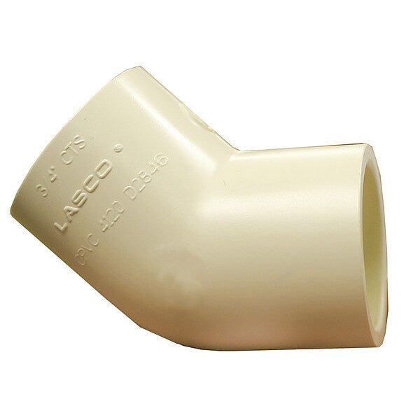 45 CTS Elbow, 1/2 in, Schedule 40, White