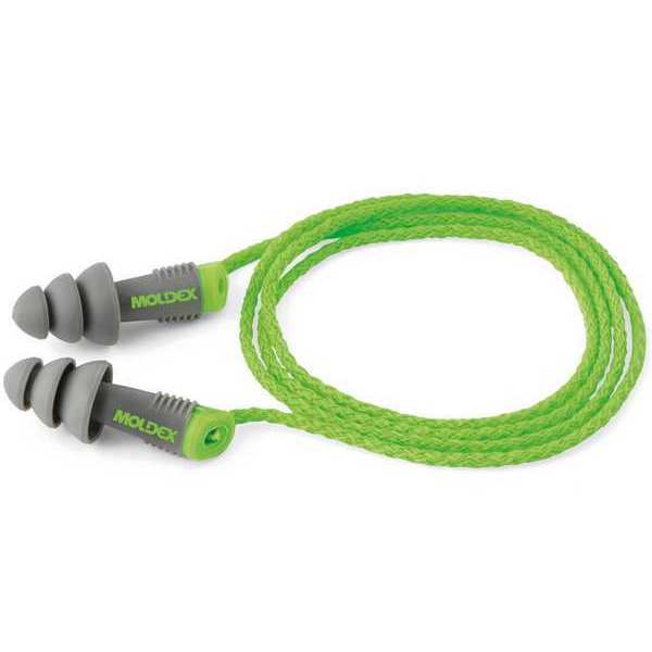 Reusable Corded Ear Plugs, Flanged Shape, 27 dB