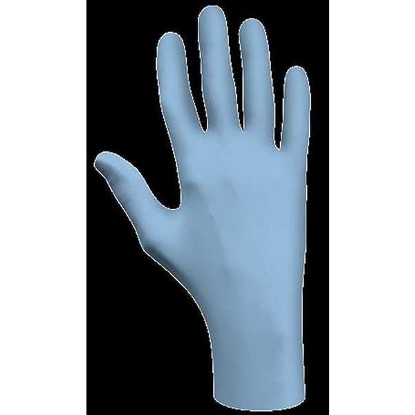 Disposable Gloves, Nitrile, Blue, M ( 8 ), 100 PK
