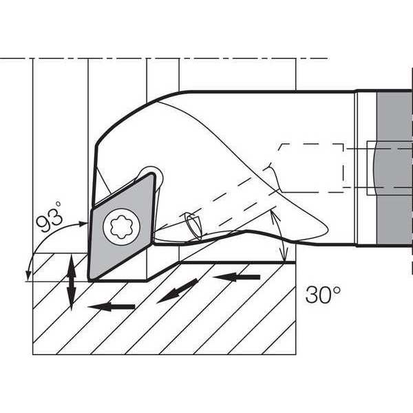 Boring Bar, Positive Rake, Leftt-Hand