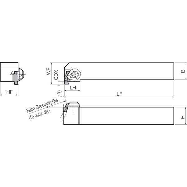 Face Grooving Toolholder