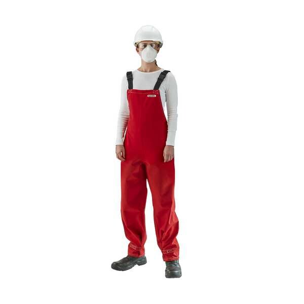 Bib Overall, Chemical Resistant, Red, 2XL