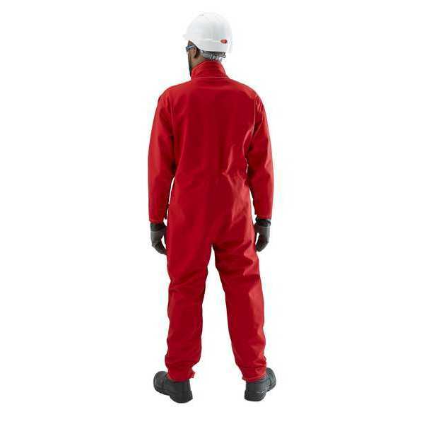 Coverall, L, Red, Polyester