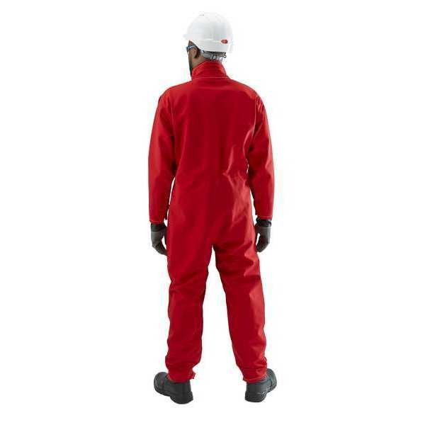 Coverall, 2XL, Red, Polyester