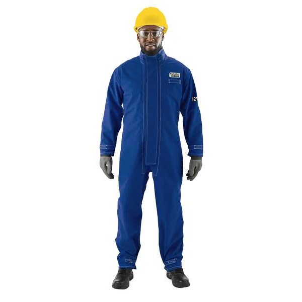 Coverall, Nomex, Blue, 3XL, Hook-and-Loop