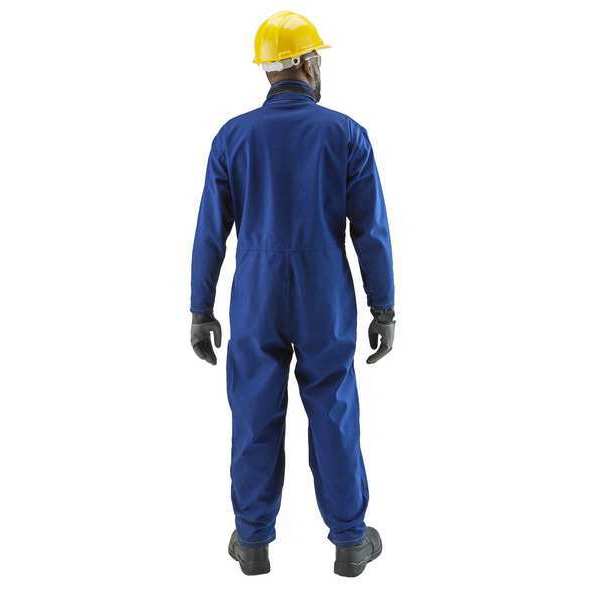 Coverall, Nomex, Blue, L, Hook-and-Loop