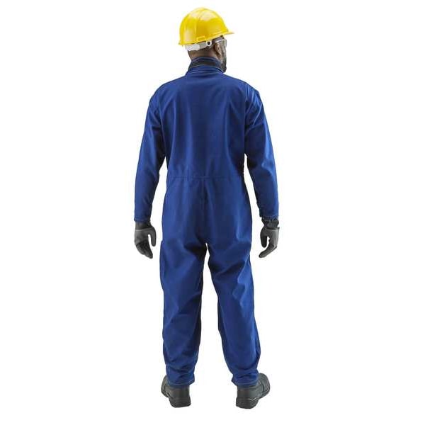 Coverall, Nomex, Blue, XL, Hook-and-Loop