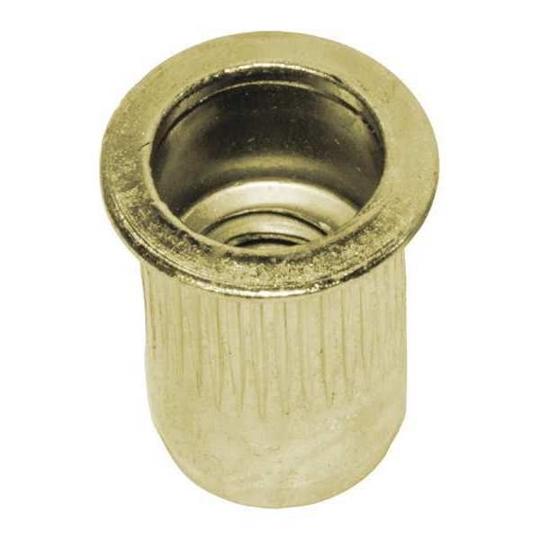 Rivet Nut, M6-1.00 Thread Size, 120.70 mm Flange Dia., 14.73 mm L, Steel