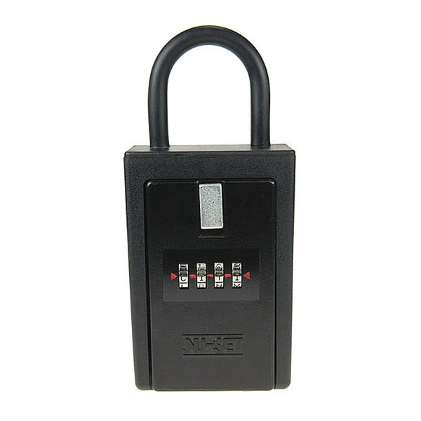 Key/Card Lock Box, 4-Letter, Black