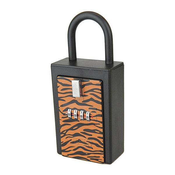 Key/Card Lock Box, 4-Number, Tiger Print
